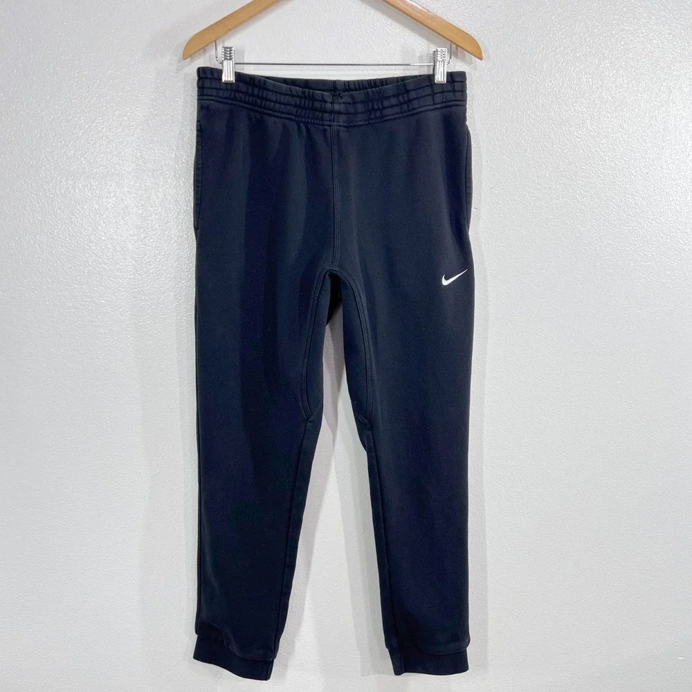 Nike Club Fleece Tapered Joggers Black Men's Large Sweatpants Athletic Pants